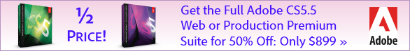 Incredible — Get a CS5.5 Premium Suite for Half Price! (with special Adobe coupon code) Incredible — Get a CS5.5 Premium Suite for Half Price! (with special Adobe coupon code)