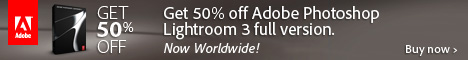 Get Lightroom 3 for Half Price, International Customers! Get Lightroom 3 for Half Price, International Customers!