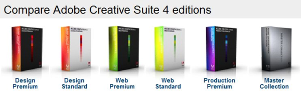 Compare Adobe CS4 Editions