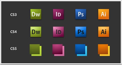 Adobe Creative Suite 5 Icon Progression