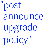 Adobe's Post-Announce Upgrade Policy