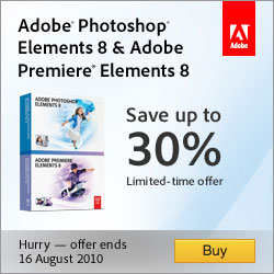 Save $50 or 30% on Adobe Photoshop & Premiere Elements 8