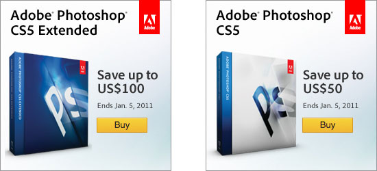 Save up to $100 on Adobe Photoshop CS5