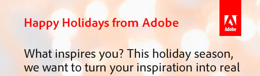 Check Out Adobe's Holiday Card - and They'll Make a Donation to Charity