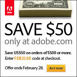 New Adobe Coupon and Promotion Codes for February / Winter 2011