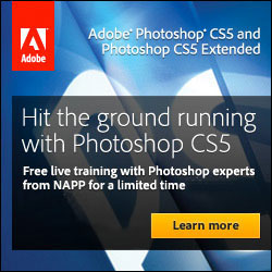 Watch free training sessions for Photoshop CS5