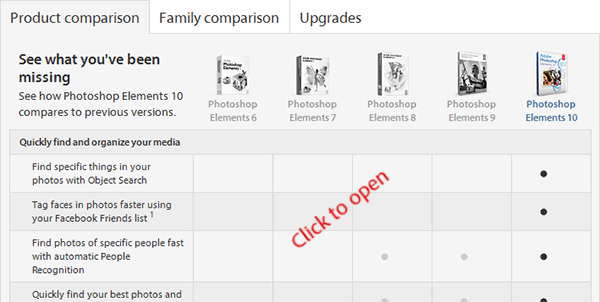 Compare Differences Between Photoshop Elements 10 Vs 9 8 7 6 Prodesigntools