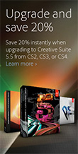 Get an extra 20% off all CS5.5 upgrades