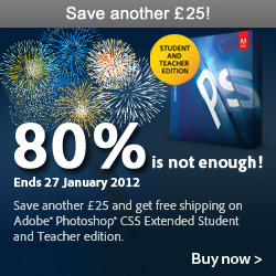 Take an extra €30/£25 off the already-discounted price of Photoshop CS5!