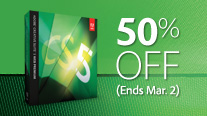 Coupon for 50% Off Adobe CS5.5 Web Premium