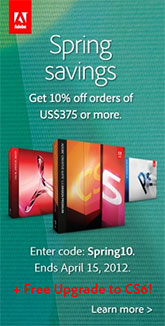 Save 10% on Adobe CS6 with Special Promotion Code!