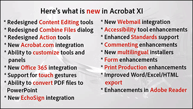 What's New in Adobe Acrobat XI (Acrobat 11)?