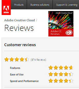 See Hundreds of Customer Ratings & Reviews for Adobe CC