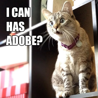 Surprised Cat Can Has Adobe with Holiday Deals!