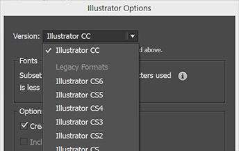 How to Downsave an Adobe Illustrator Document to an Older Version