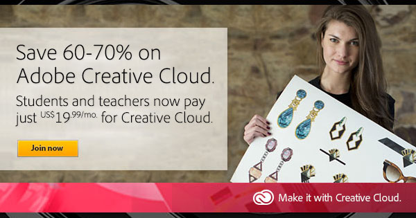 Get the New Creative Cloud for $19.99/Month - Save 60%-70% Off the Regular Price, No Promo Code Needed