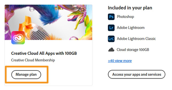 Where to Manage, Change or Cancel Your Creative Cloud Plan