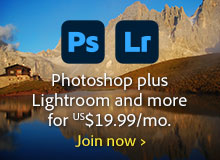 Adobe's Best Offer: Get Both Photoshop and Lightroom for Just $19.99 a Month
