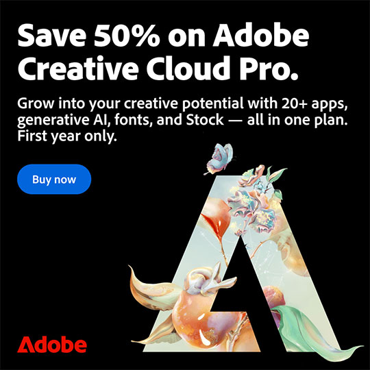 Special Offer: Get 50% off Adobe Creative Cloud Pro