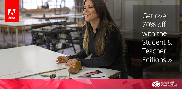 Education Customers: Get a Discount of Over 70% Off Adobe Creative Cloud